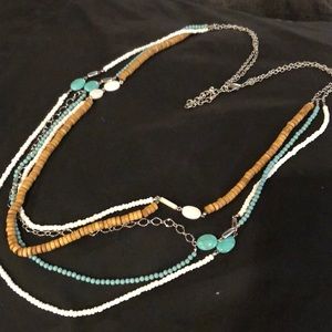 Beads and wood Necklace